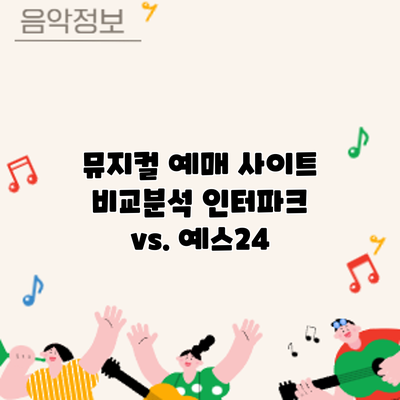 뮤지컬 예매 사이트 비교분석: 인터파크 vs. 예스24