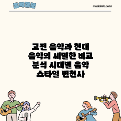 고전 음악과 현대 음악의 세밀한 비교 분석: 시대별 음악 스타일 변천사