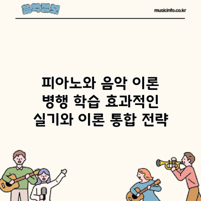 피아노와 음악 이론 병행 학습: 효과적인 실기와 이론 통합 전략