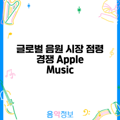 글로벌 음원 시장 점령 경쟁: Apple Music