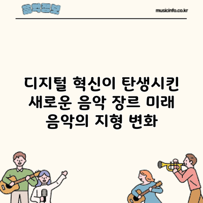 디지털 혁신이 탄생시킨 새로운 음악 장르: 미래 음악의 지형 변화