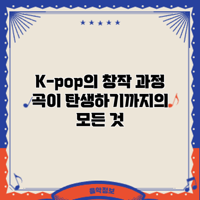 K-pop의 창작 과정: 곡이 탄생하기까지의 모든 것